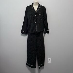 Victoria's Secret Long Sleeve Button and Lounge Pant PJ Set Size M